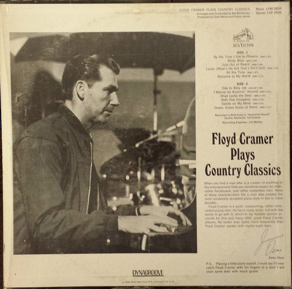 Floyd Cramer : Plays Country Classics (LP, Album, Ind)