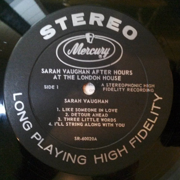 Sarah Vaughan : After Hours At The London House (LP, Album)