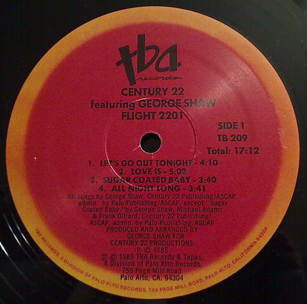 Century 22 Featuring George Shaw : Flight 2201 (LP)