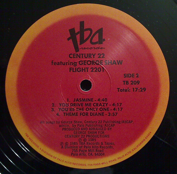 Century 22 Featuring George Shaw : Flight 2201 (LP)