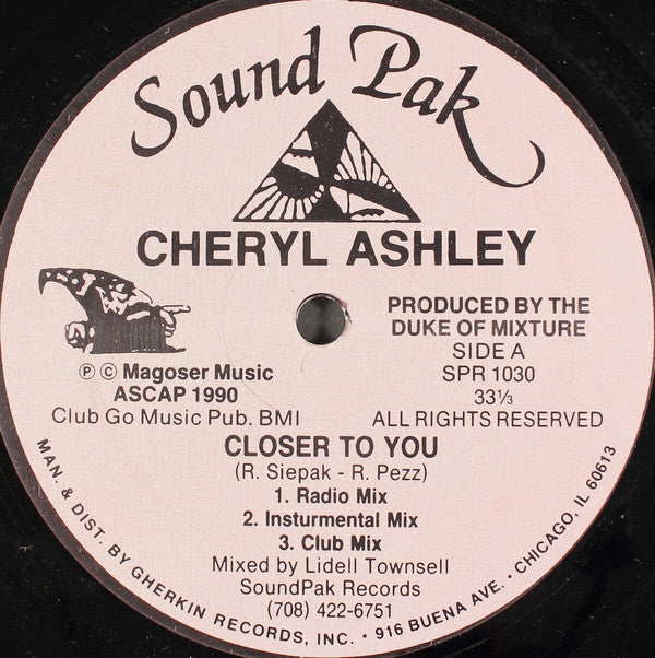 Cheryl Ashley : Closer To You (12")