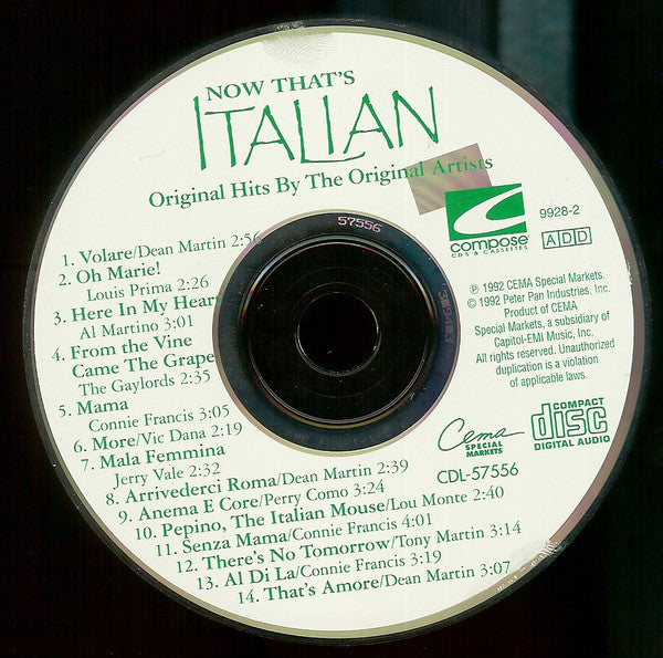 Various : Now That's Italian (CD, Comp)