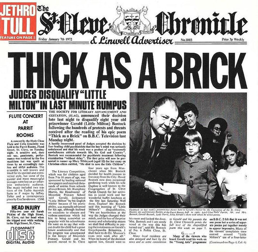 Jethro Tull : Thick As A Brick (CD, Album, Club, RE)