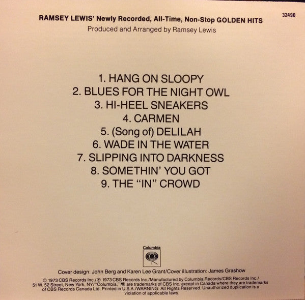 Ramsey Lewis : Golden Hits (CD, Album, RE)