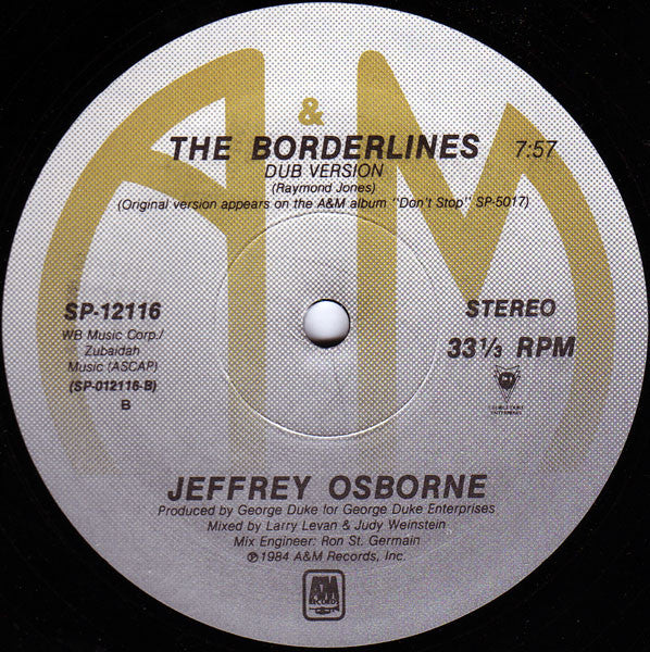 Jeffrey Osborne : The Borderlines (12", Single)