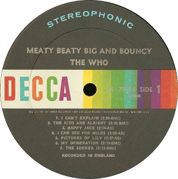 The Who : Meaty Beaty Big And Bouncy (LP, Comp, All)