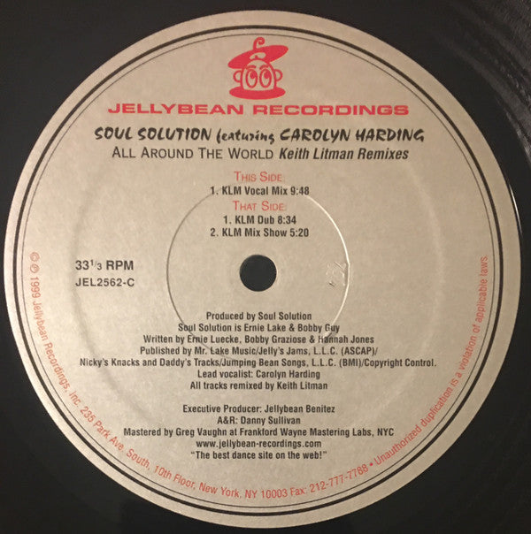 Soul Solution Featuring Carolyn Harding : All Around The World (2x12")