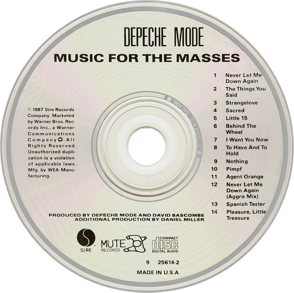 Depeche Mode : Music For The Masses (CD, Album)