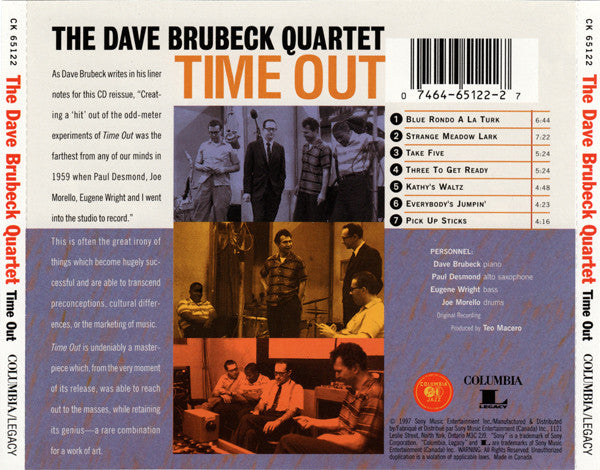 The Dave Brubeck Quartet : Time Out (CD, Album, RE, RM)