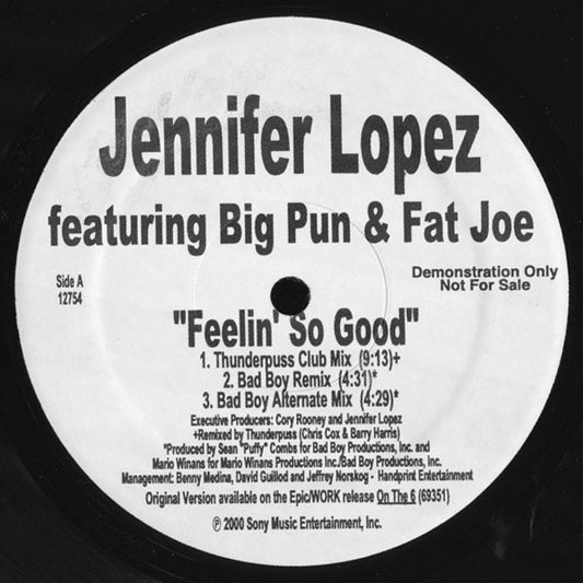 Jennifer Lopez featuring Big Punisher & Fat Joe : Feelin' So Good (12", M/Print, Promo)