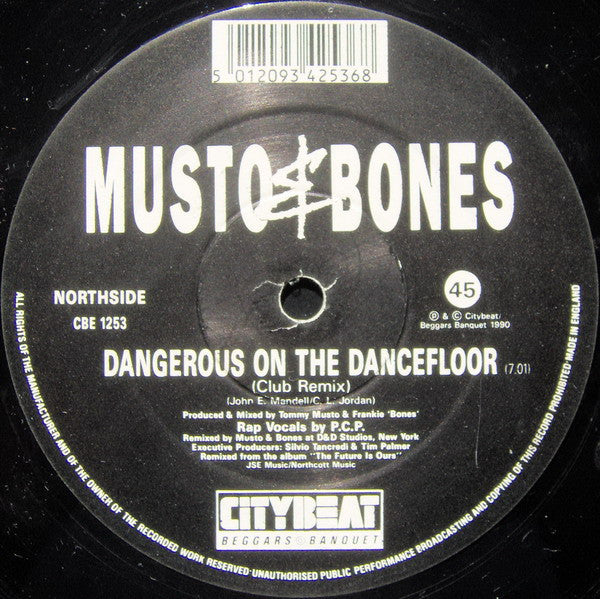 Musto & Bones : Dangerous On The Dancefloor / Time Is Running Out (Club Remixes) (12")