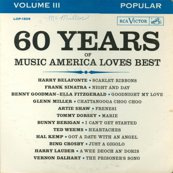 Various : 60 Years Of Music America Loves Best -- Popular -- Volume III (LP, Comp)