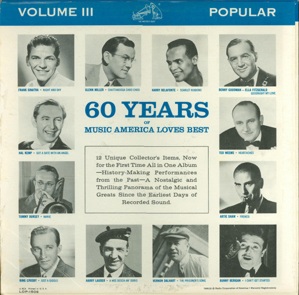 Various : 60 Years Of Music America Loves Best -- Popular -- Volume III (LP, Comp)