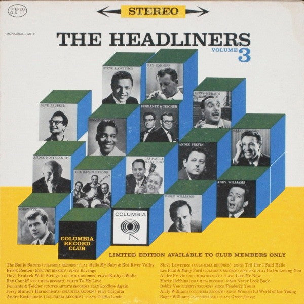 Various : The Headliners, Volume 3 (LP, Comp, Club, Ltd)