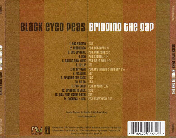 Black Eyed Peas : Bridging The Gap (CD, Album)