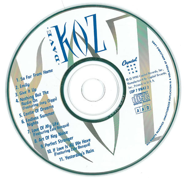 Dave Koz : Dave Koz (CD, Album)