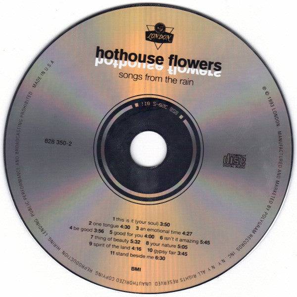 Hothouse Flowers : Songs From The Rain (CD, Album)