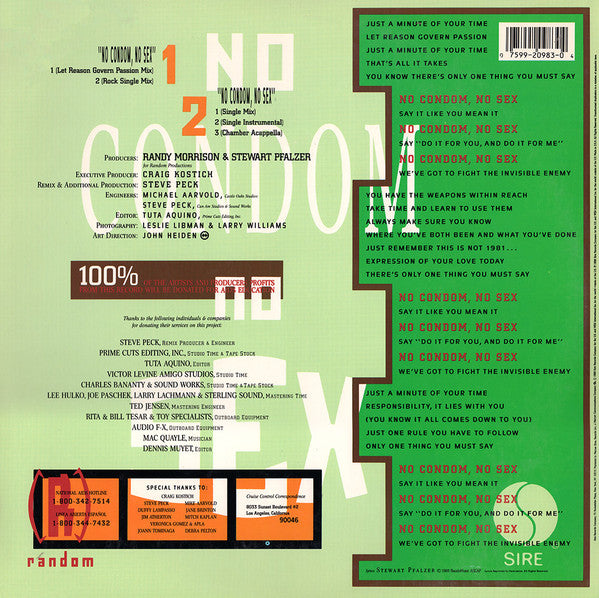 Cruise Control (2) : No Condom, No Sex (12", Maxi)