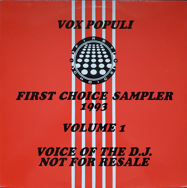 Various : Vox Populi: First Choice Sampler 1993 Volume 1 (2x12", Promo)