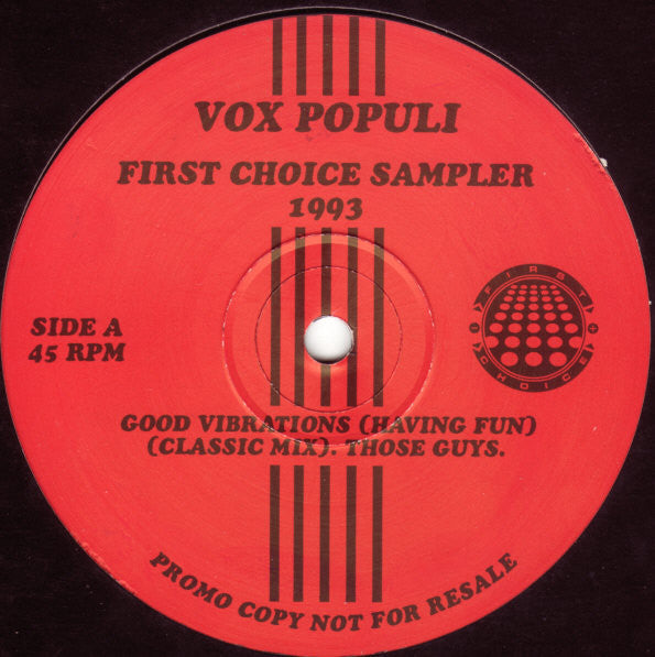 Various : Vox Populi: First Choice Sampler 1993 Volume 1 (2x12", Promo)