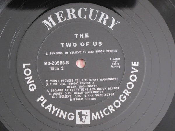 Dinah Washington And Brook Benton : The Two Of Us (LP, Album, Mono)