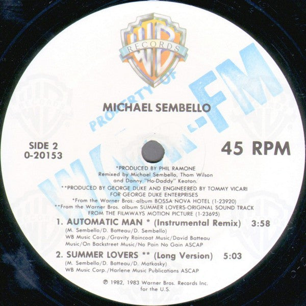 Michael Sembello : Automatic Man (12", Single)