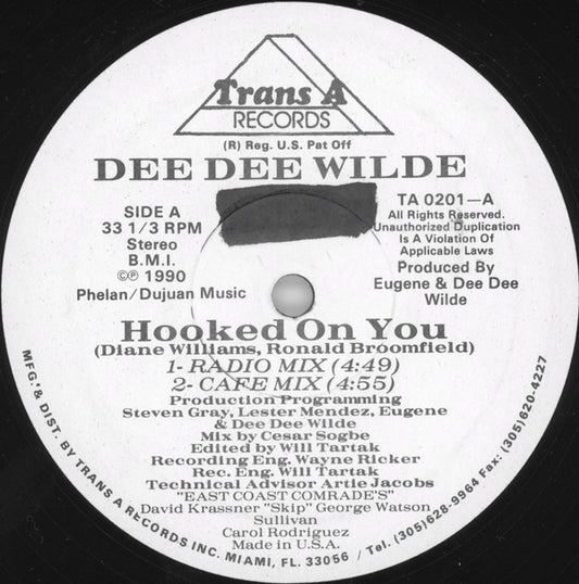 Dee Dee Wilde : Hooked On You (12")