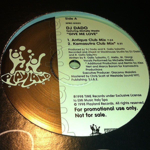 DJ Dado vs. Michelle Weeks : Give Me Love (12")