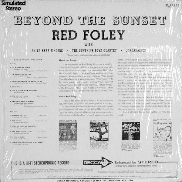 Red Foley : Beyond The Sunset (LP, Album, RP)