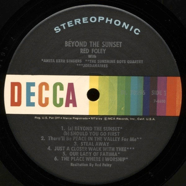 Red Foley : Beyond The Sunset (LP, Album, RP)