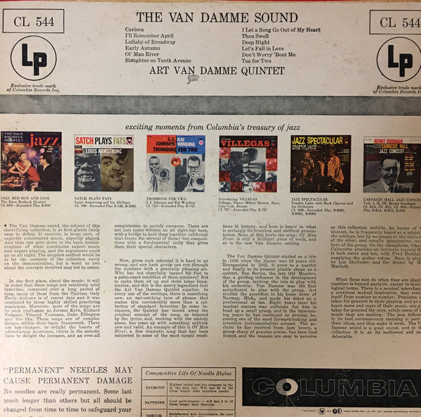 The Art Van Damme Quintet : The Van Damme Sound (LP, Mono)