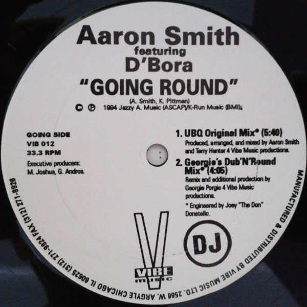 Aaron Smith Featuring D'Bora : Going Round (12", Promo)