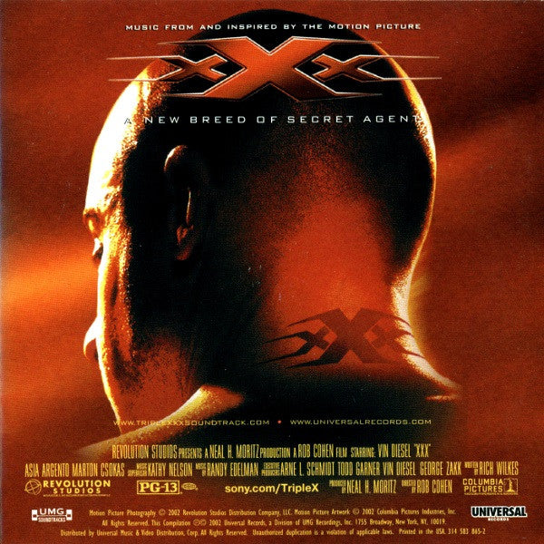 Various : Music From And Inspired By The Motion Picture xXx (A New Breed Of Special Agent) (2xCD, Comp, Ltd)