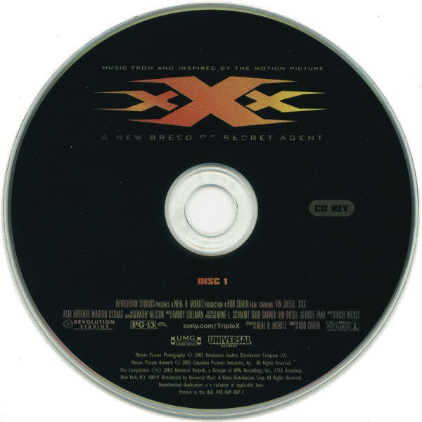 Various : Music From And Inspired By The Motion Picture xXx (A New Breed Of Special Agent) (2xCD, Comp, Ltd)