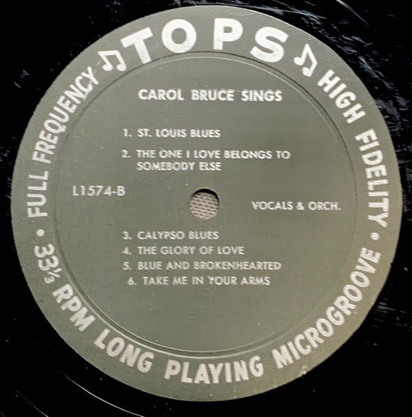 Carol Bruce : Thrill To The Fabulous Carol Bruce (LP, Album, Mono)