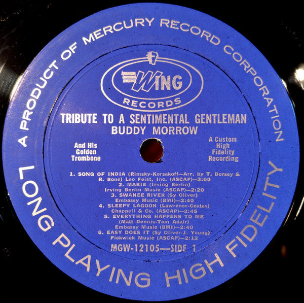 Buddy Morrow : Tribute To A Sentimental Gentleman (LP, Album)