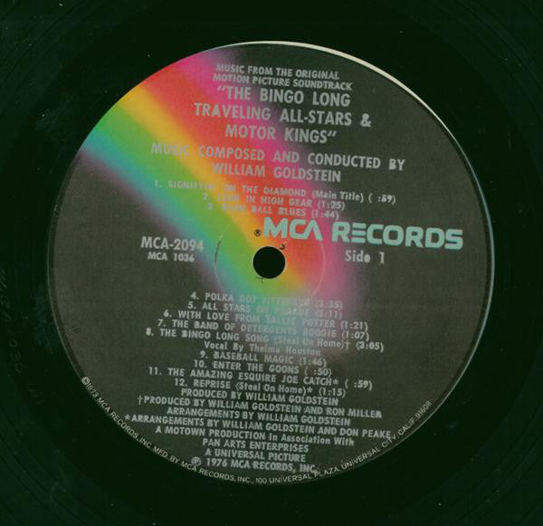 William Goldstein : Music From The Original Motion Picture Soundtrack "Bingo Long Traveling  All Stars & Motor Kings" (LP)