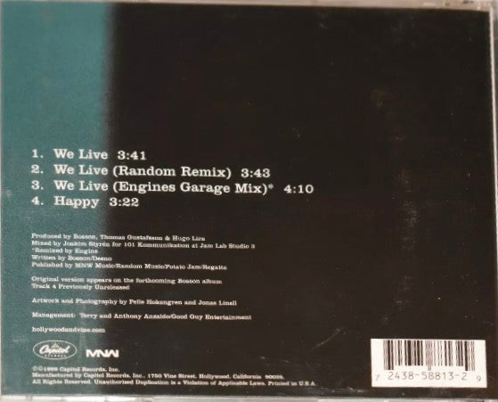Bosson : We Live (CD, Single)