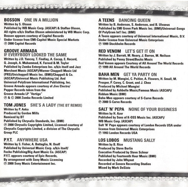 Various : Miss Congeniality (Original Motion Picture Soundtrack) (CD, Comp)