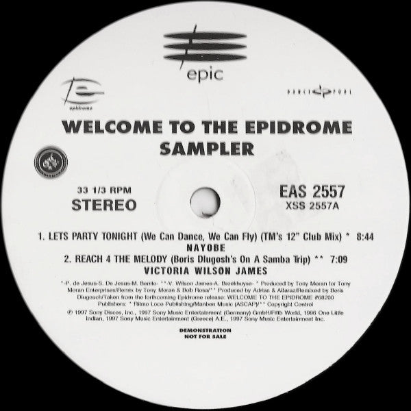 Various : Welcome To The Epidrome Sampler (12", Promo, Smplr, #1)