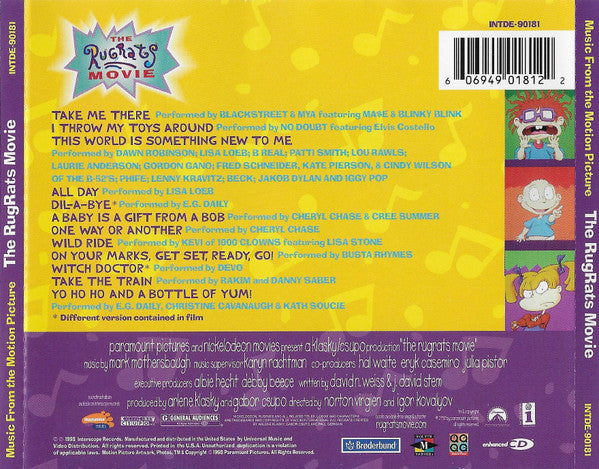 Various : Music From The Motion Picture The Rugrats Movie (CD, Comp, Enh)