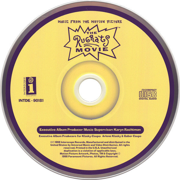 Various : Music From The Motion Picture The Rugrats Movie (CD, Comp, Enh)