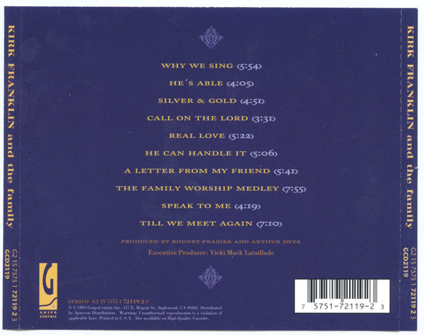 Kirk Franklin And The Family : Kirk Franklin And The Family (CD, Album)
