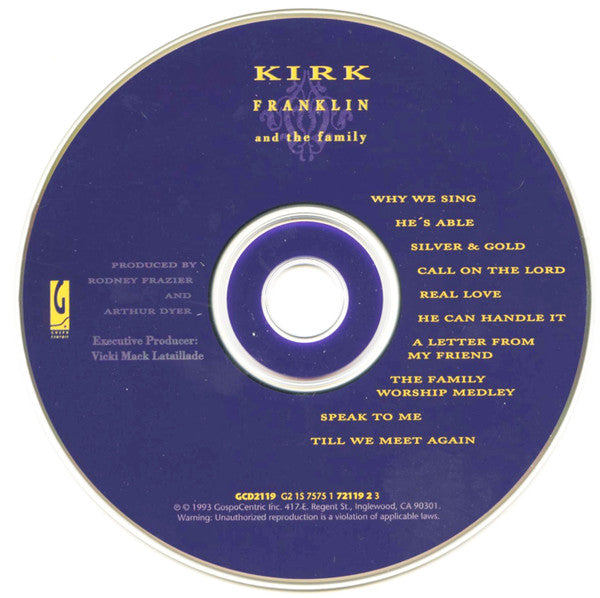 Kirk Franklin And The Family : Kirk Franklin And The Family (CD, Album)