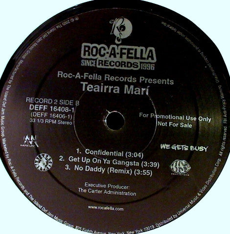 Teairra Mari : Roc-A-Fella Records Presents Teairra Marí (2xLP, Album, Promo)