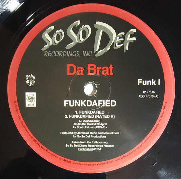 Da Brat : Funkdafied (12", Single)