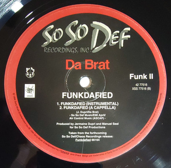 Da Brat : Funkdafied (12", Single)