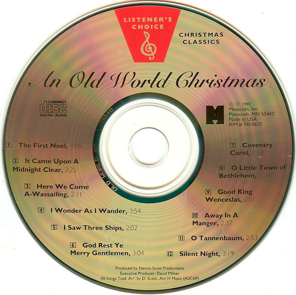 Unknown Artist : Christmas Classics Vol. 3 - An Old World Christmas (CD, Album)