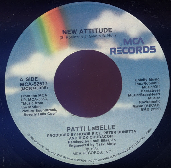 Patti LaBelle / Harold Faltermeyer : New Attitude / Shoot Out (7", Single, Pin)