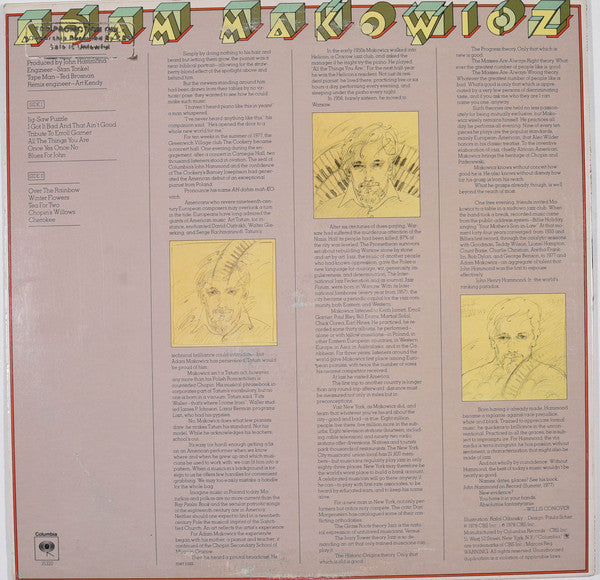 Adam Makowicz : Adam (LP, Album, Promo)